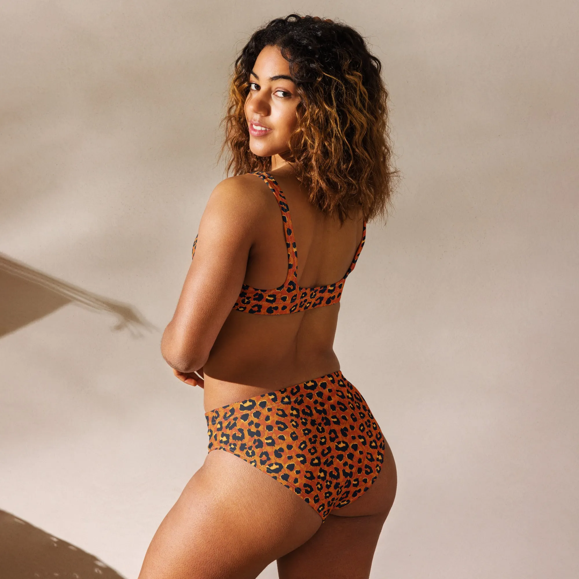 High Waisted Bikini Womens (Glamourange Luxury Bikini High Waisted - 002 Patterns Model)