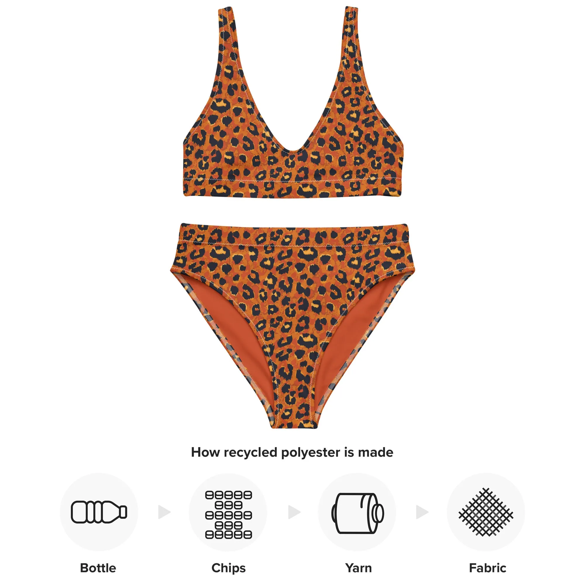 High Waisted Bikini Womens (Glamourange Luxury Bikini High Waisted - 002 Patterns Model)