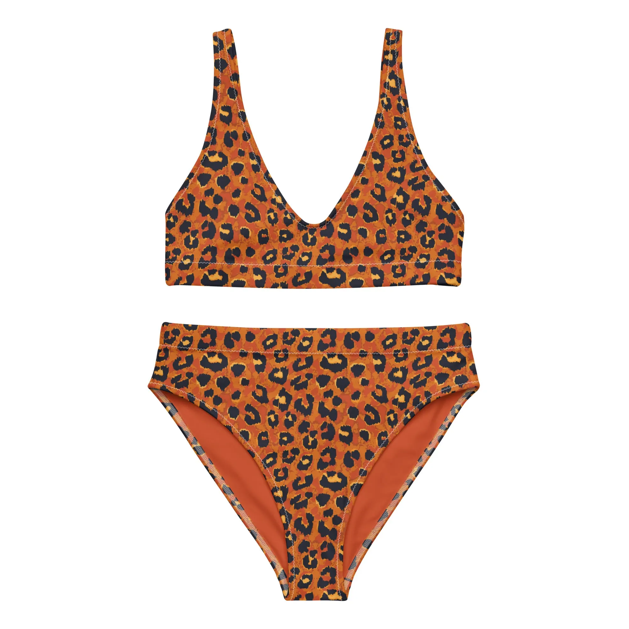 High Waisted Bikini Womens (Glamourange Luxury Bikini High Waisted - 002 Patterns Model)