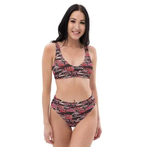 High Waisted Bikini Womens (Glamourange Luxury Bikini High Waisted - 0035 Patterns Model)