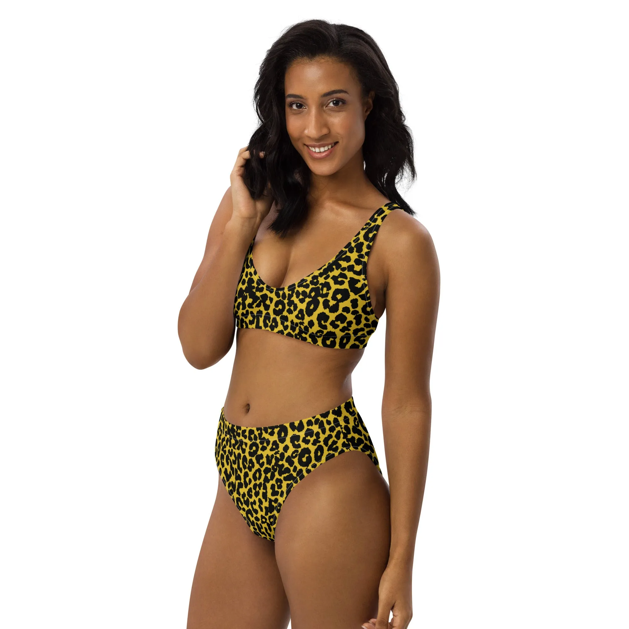 High Waisted Bikini Womens (Glamourange Luxury Bikini High Waisted - 004 Patterns Model)