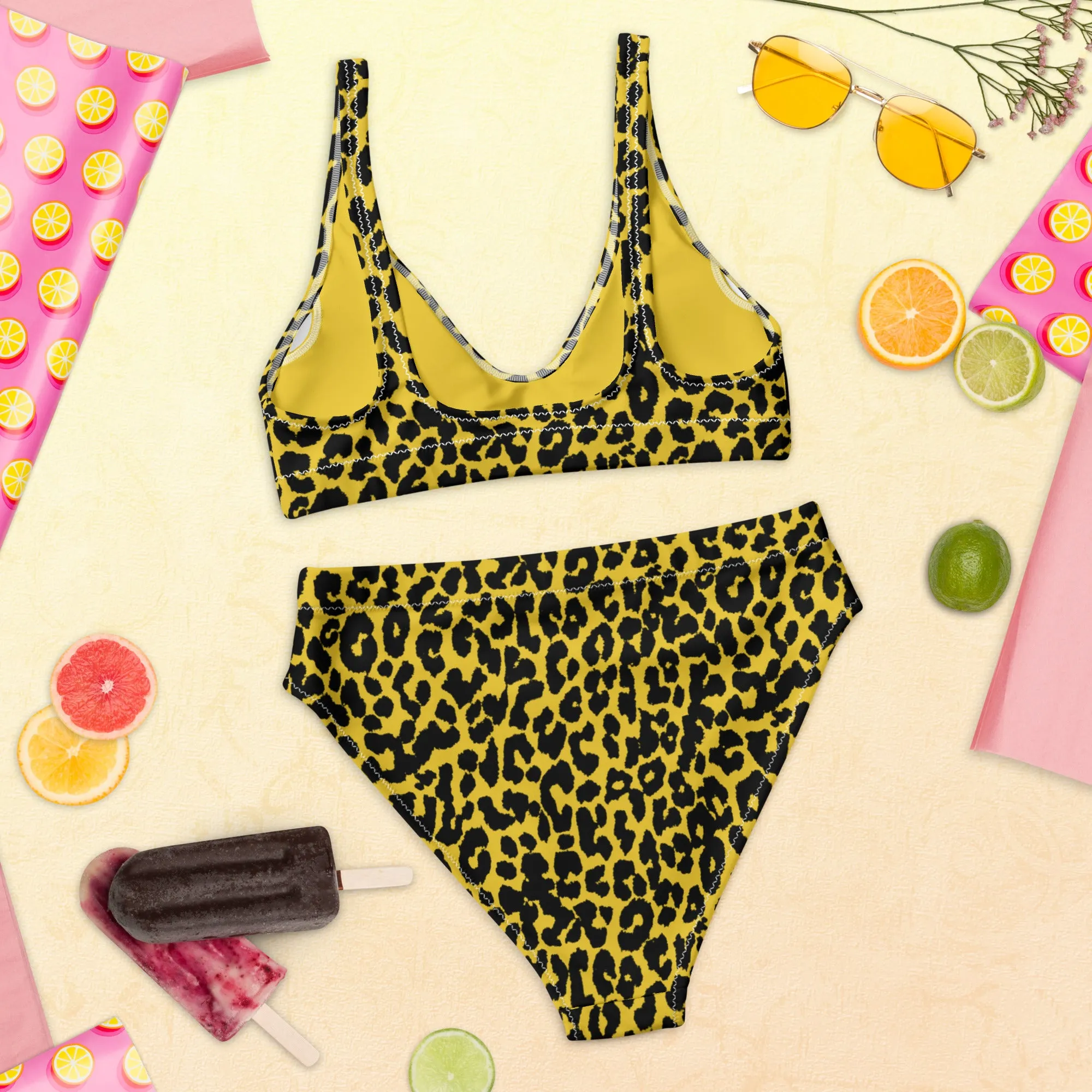 High Waisted Bikini Womens (Glamourange Luxury Bikini High Waisted - 004 Patterns Model)