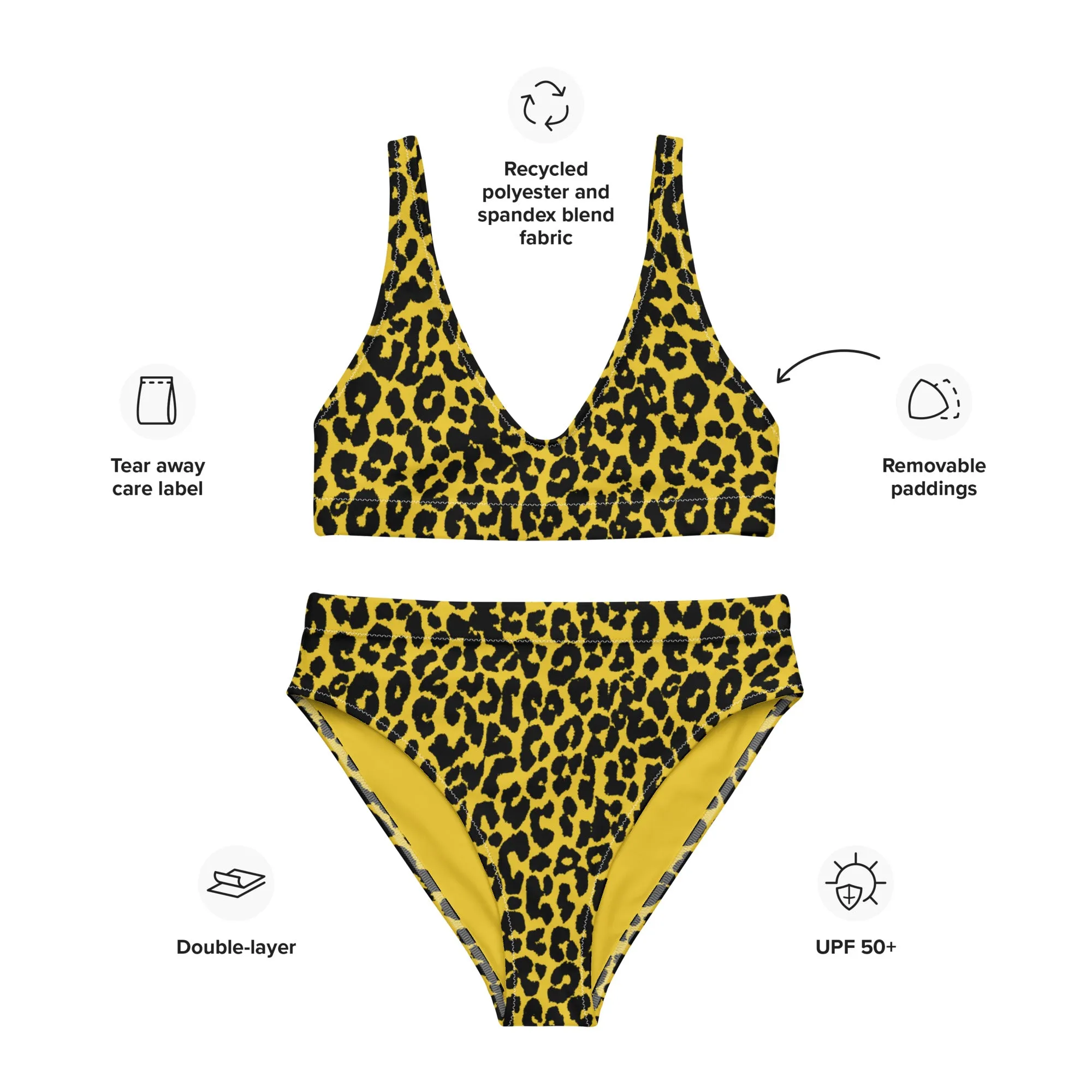 High Waisted Bikini Womens (Glamourange Luxury Bikini High Waisted - 004 Patterns Model)