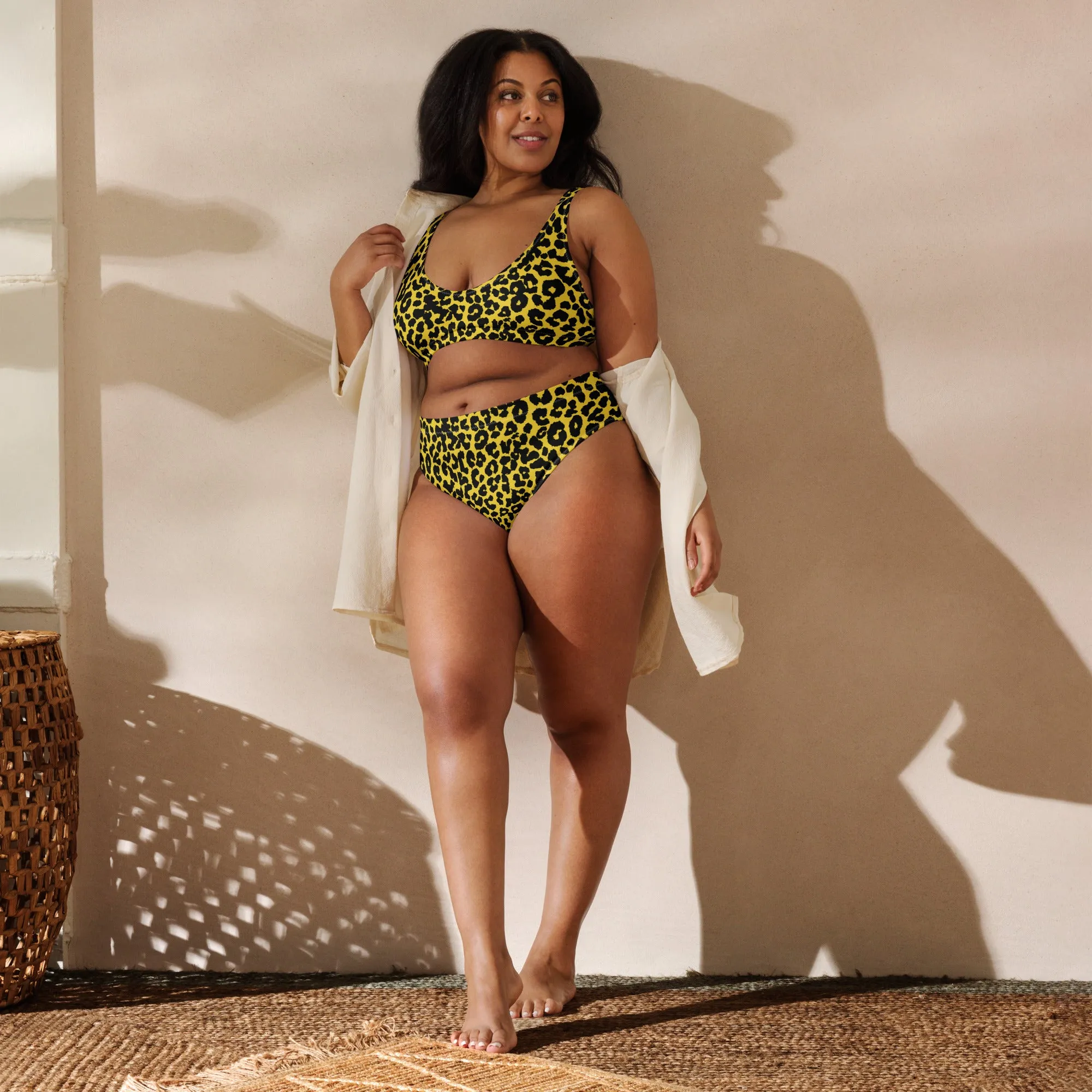 High Waisted Bikini Womens (Glamourange Luxury Bikini High Waisted - 004 Patterns Model)