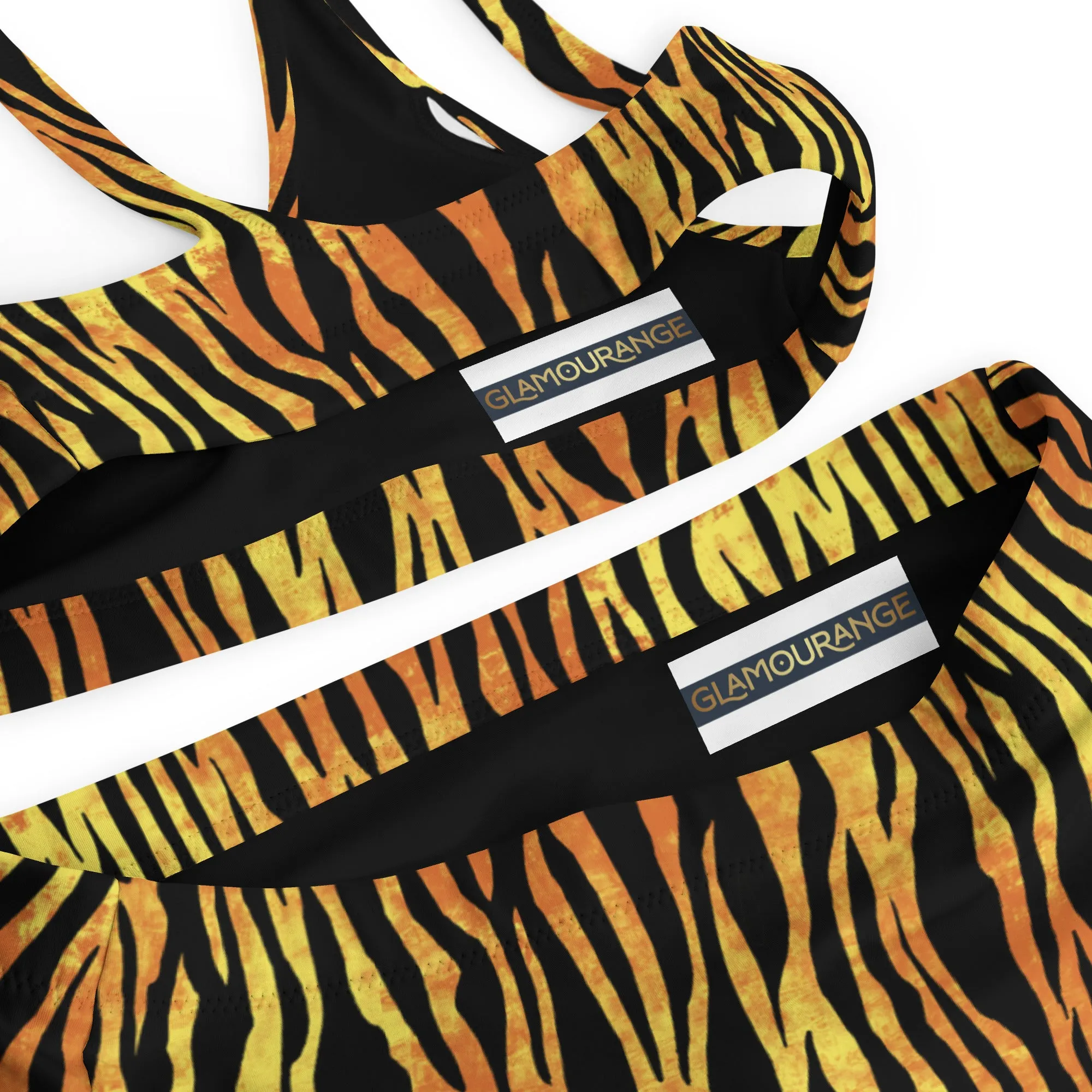 High Waisted Bikini Womens (Glamourange Luxury Bikini High Waisted - 0044 Patterns Model)