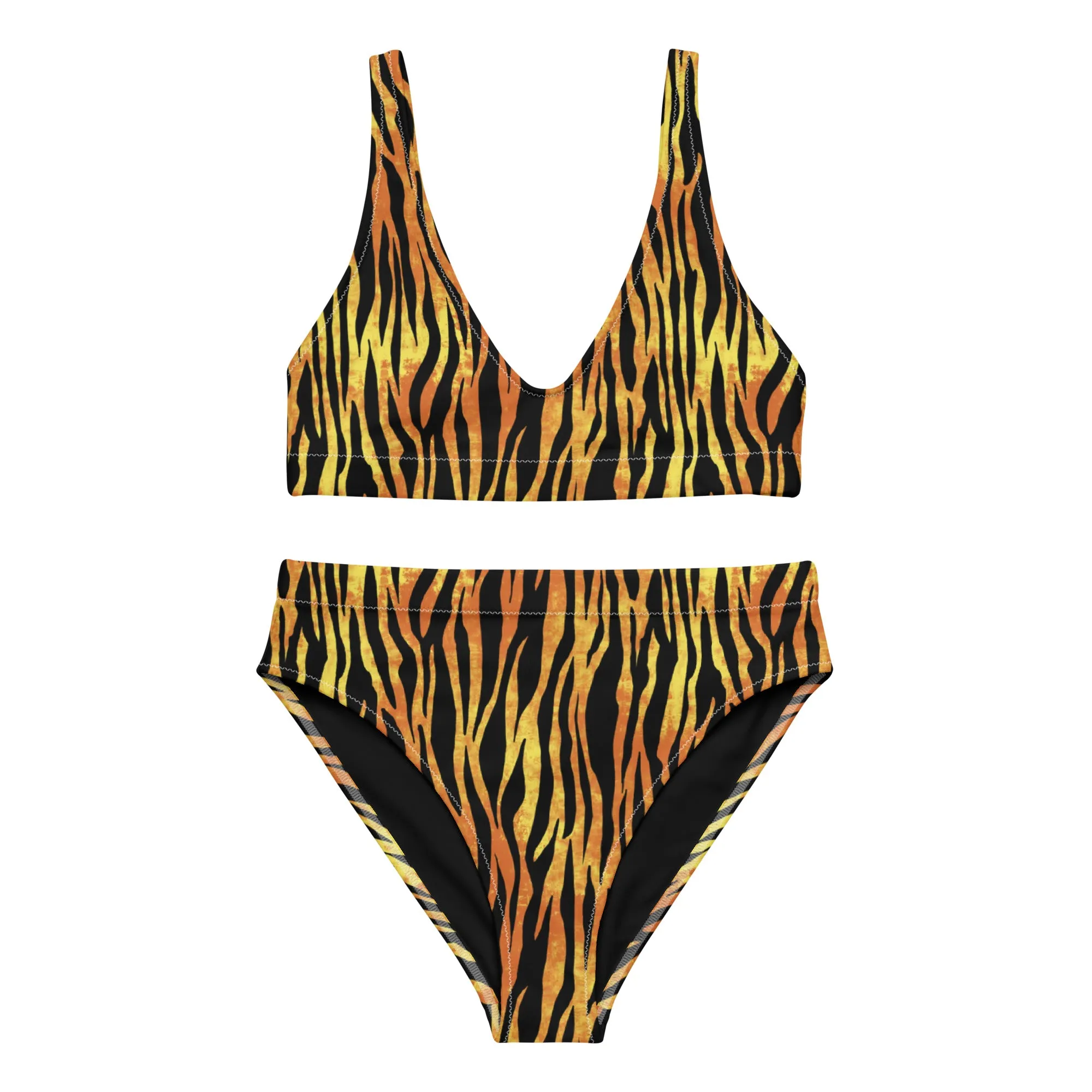 High Waisted Bikini Womens (Glamourange Luxury Bikini High Waisted - 0044 Patterns Model)