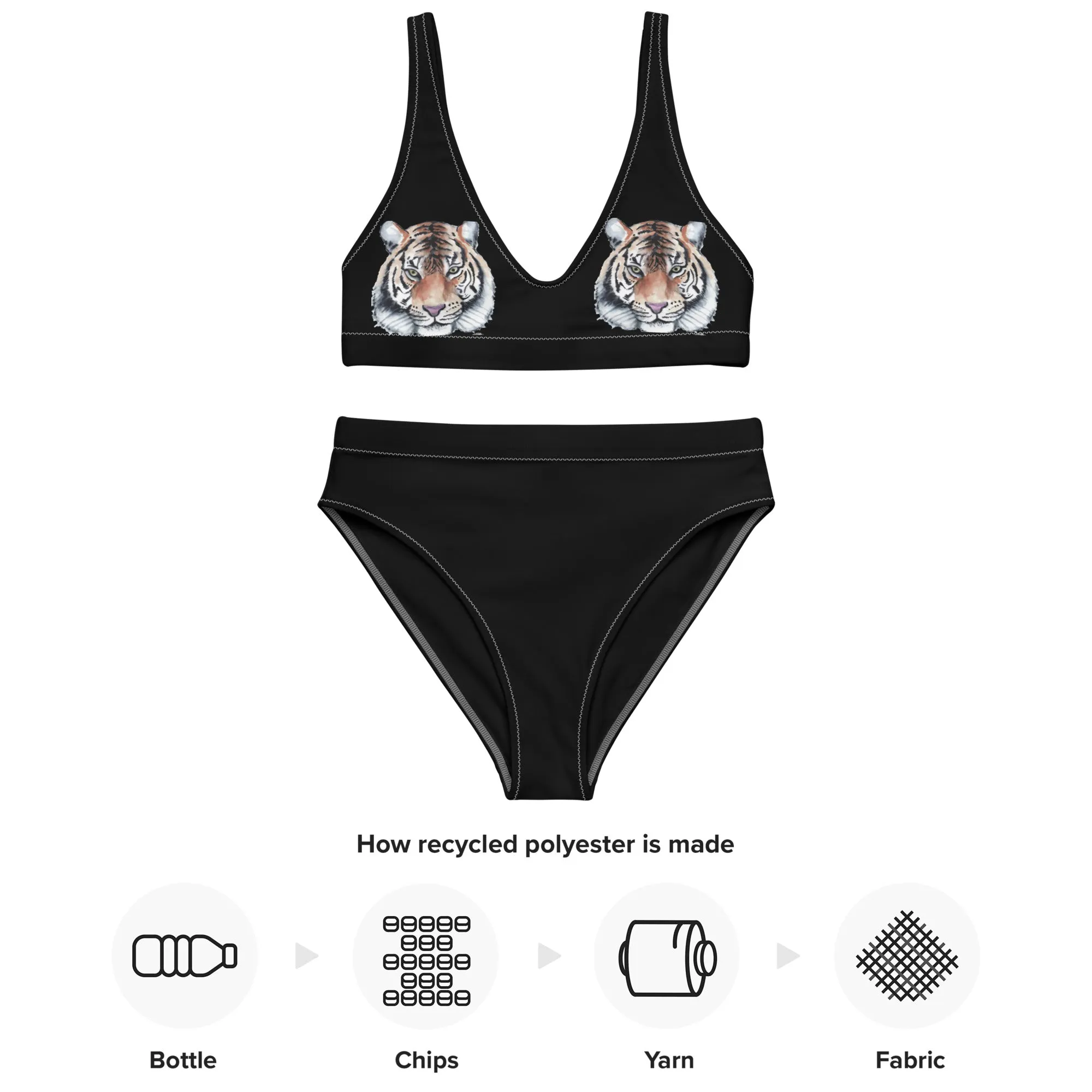 High Waisted Bikini Womens (Glamourange Luxury Bikini High Waisted - 0077 Patterns Model)