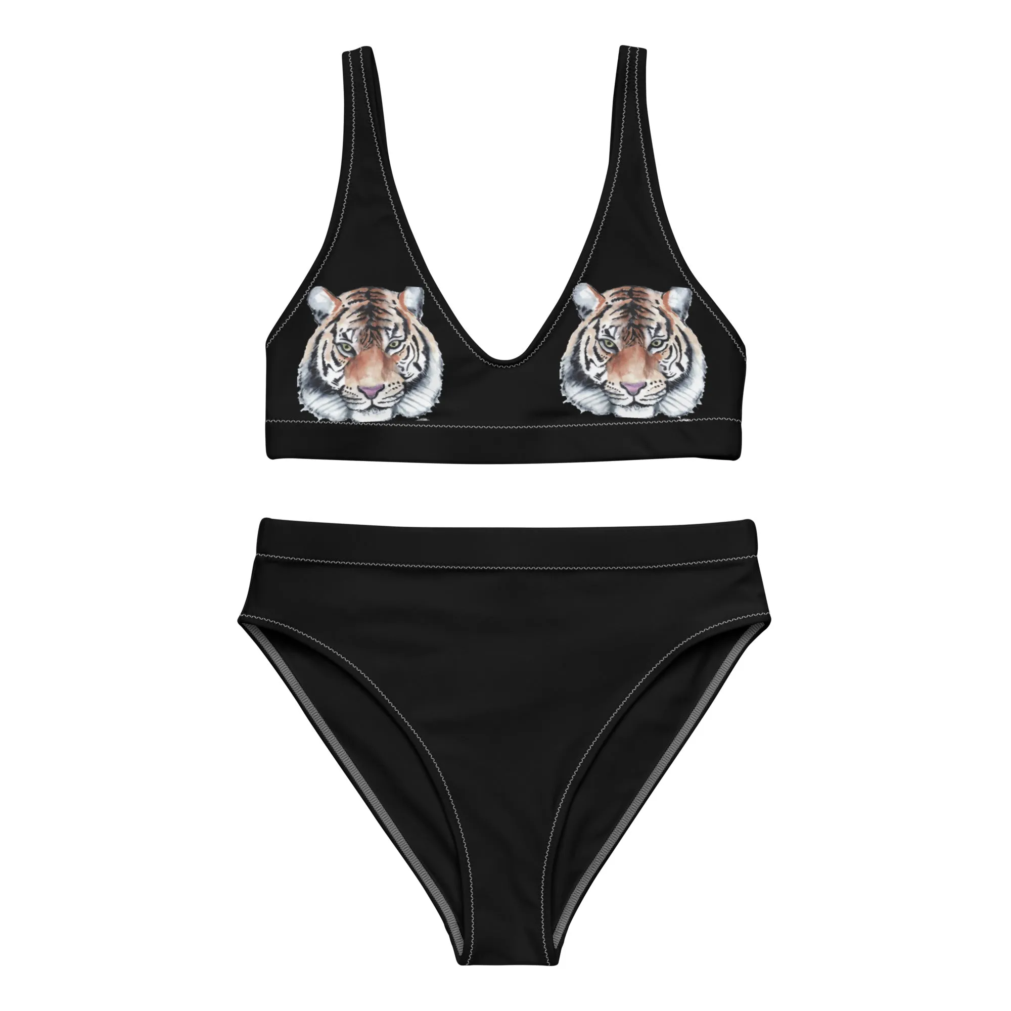 High Waisted Bikini Womens (Glamourange Luxury Bikini High Waisted - 0077 Patterns Model)