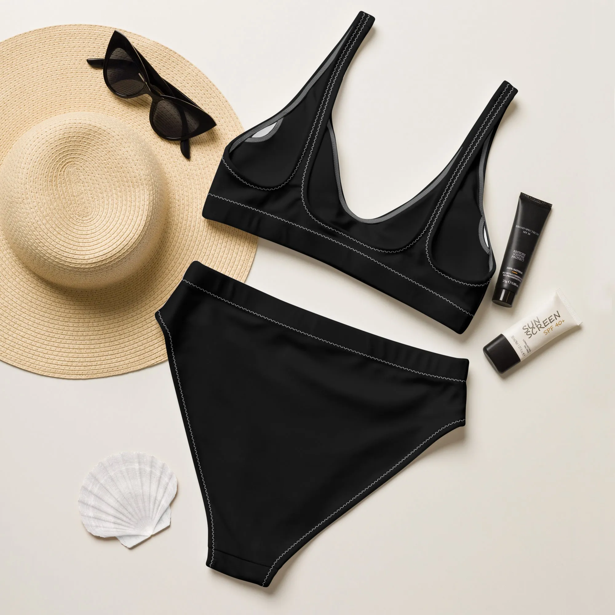 High Waisted Bikini Womens (Glamourange Luxury Bikini High Waisted - 0077 Patterns Model)