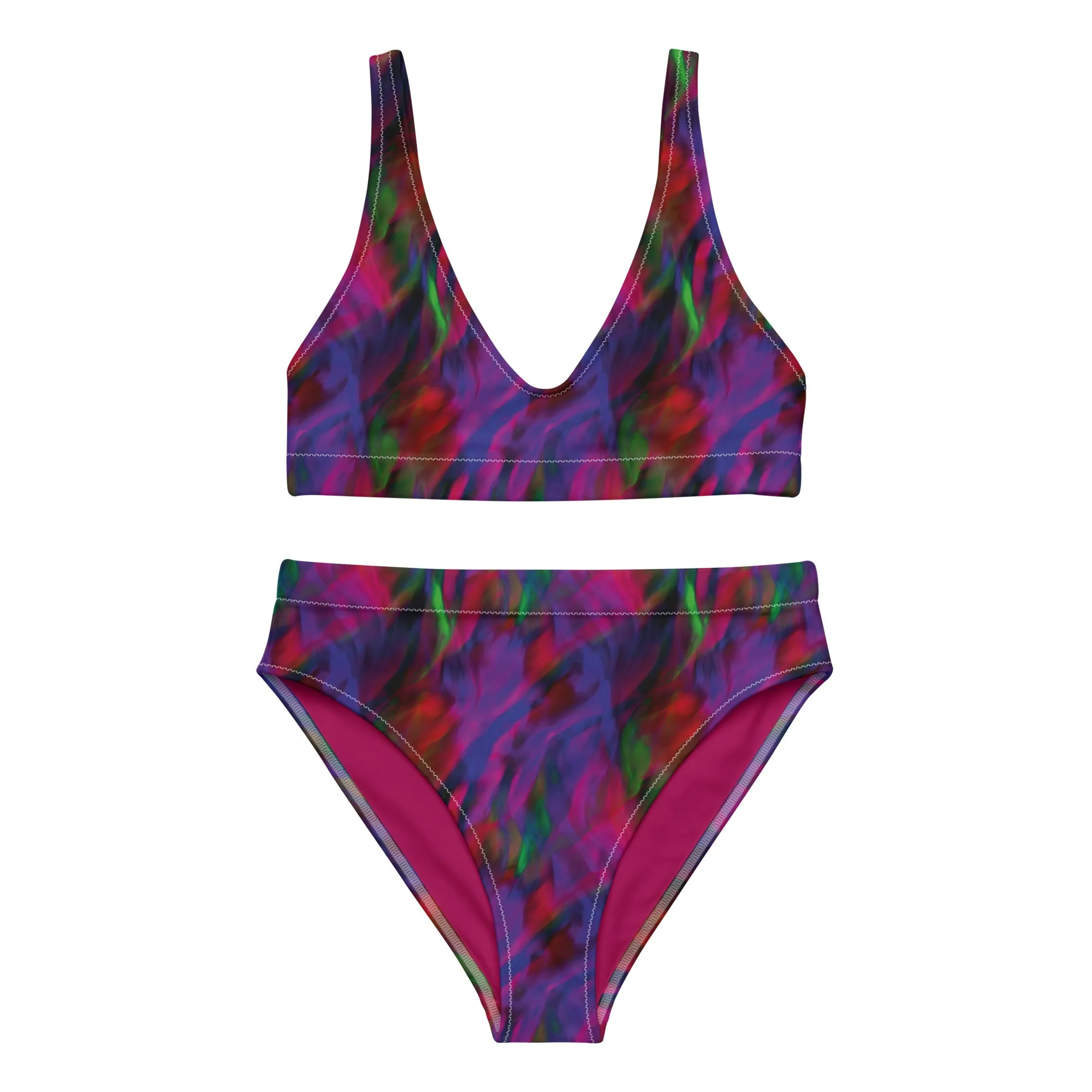 High Waisted Bikini Womens (Glamourange Luxury Bikini High Waisted - 0081 Patterns Model)