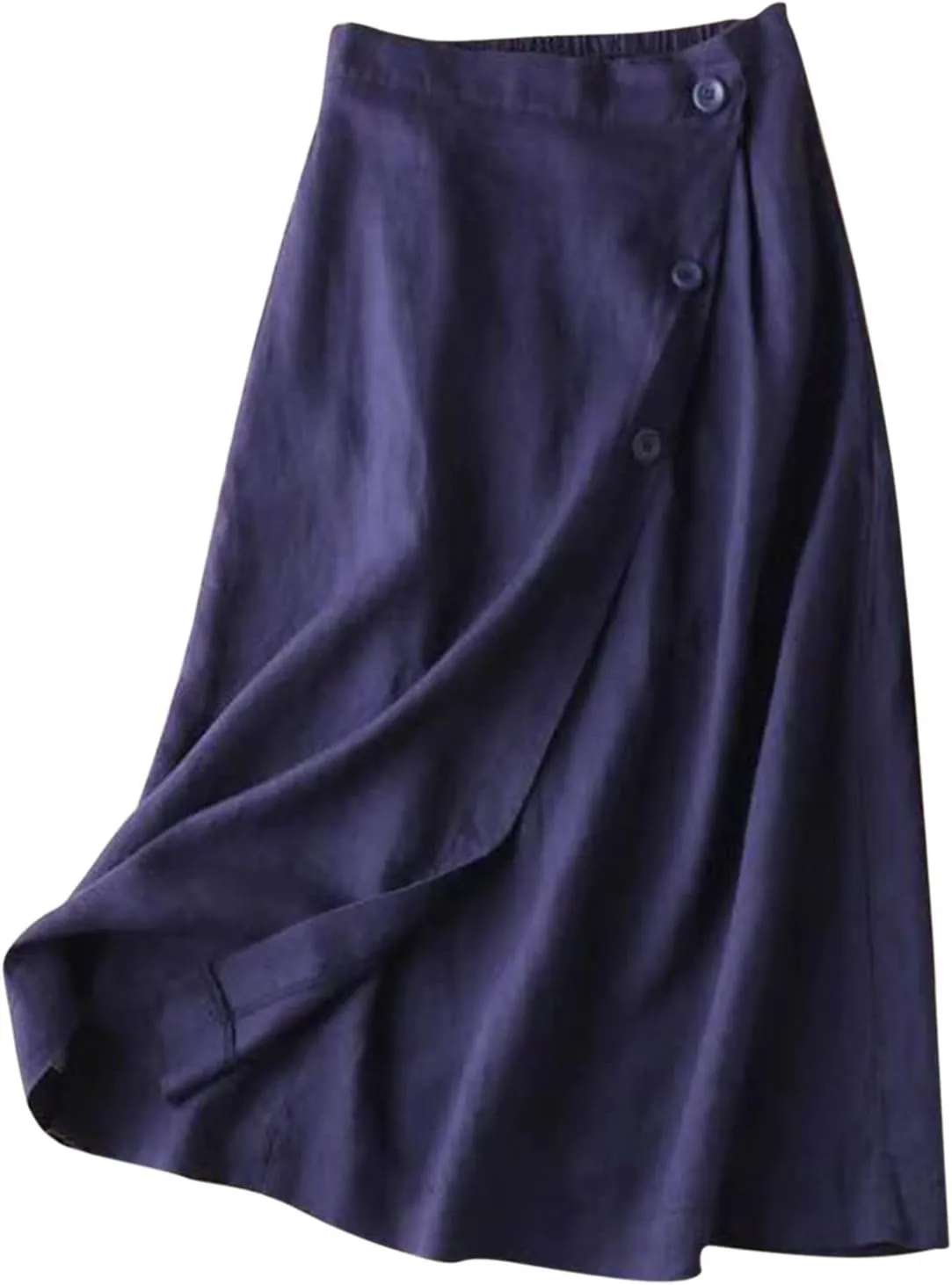 High Waisted Skirts for Women, Y2K Skirt for Summer Lightweight Button A-Line Long Skirts Teens Vacation Clothes