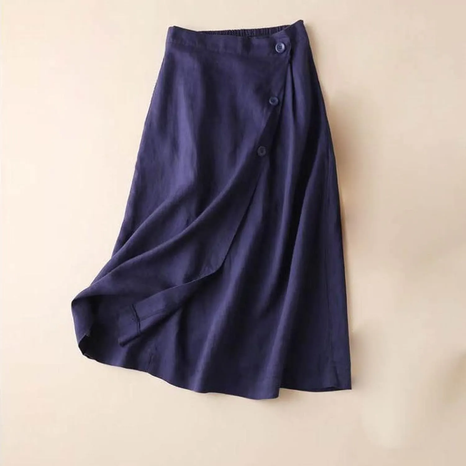 High Waisted Skirts for Women, Y2K Skirt for Summer Lightweight Button A-Line Long Skirts Teens Vacation Clothes