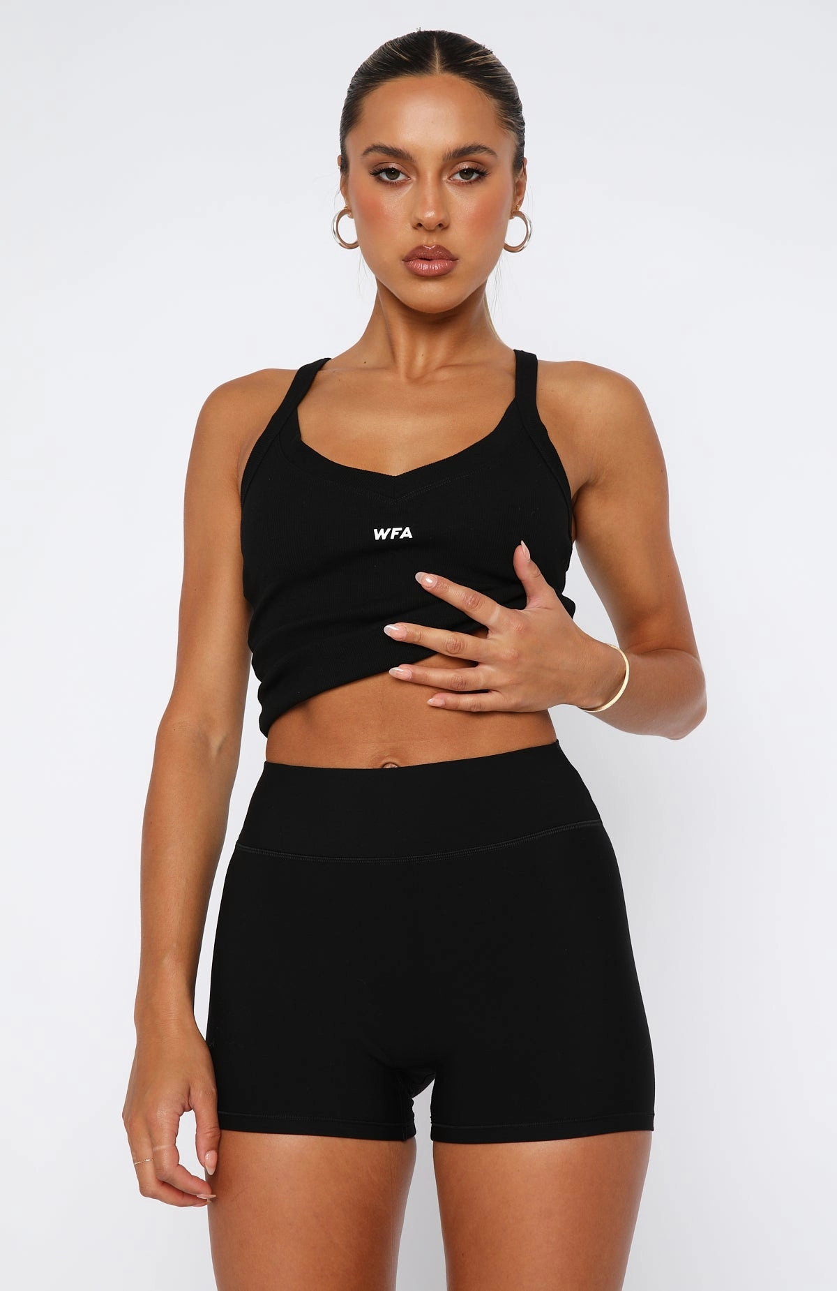 Performance Sports Tank Black Layered Ventilation Zones