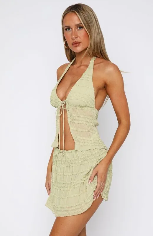 Anti Static Treatment HeatRegulating His Favourite Halter Top Matcha