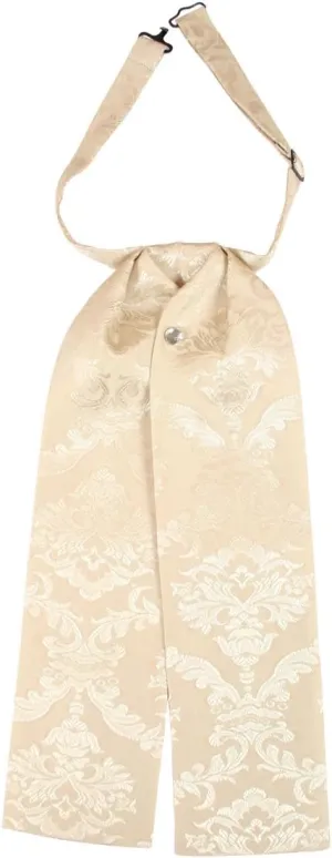 Historical Emporium Men's Satin Jacquard Puff Tie, Victorian Edwardian Western Wedding Halloween Cosplay Necktie