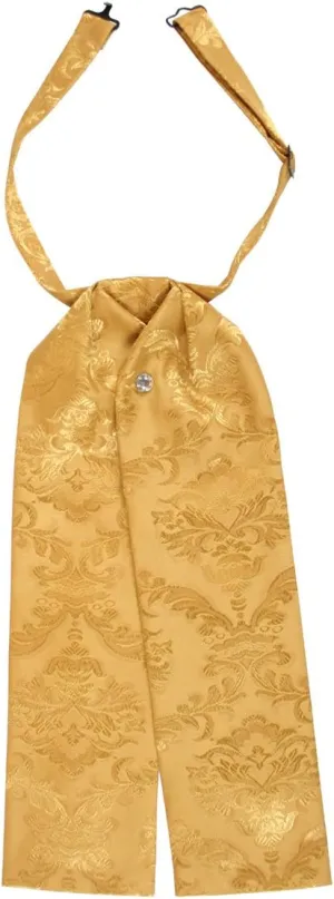 Historical Emporium Men's Satin Jacquard Puff Tie, Victorian Edwardian Western Wedding Halloween Cosplay Necktie