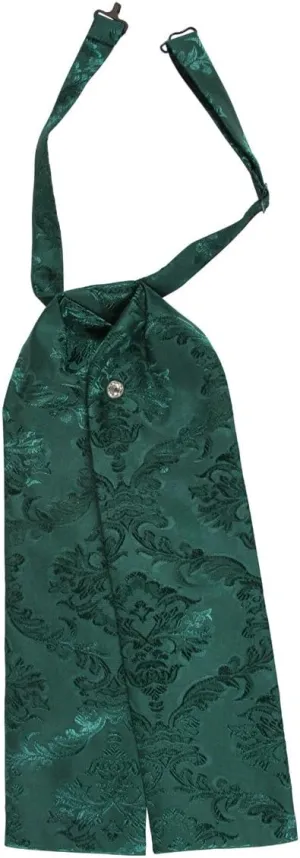 Historical Emporium Men's Satin Jacquard Puff Tie, Victorian Edwardian Western Wedding Halloween Cosplay Necktie