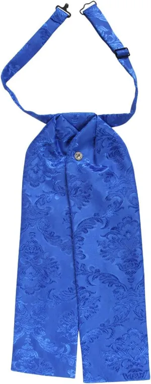 Historical Emporium Men's Satin Jacquard Puff Tie, Victorian Edwardian Western Wedding Halloween Cosplay Necktie