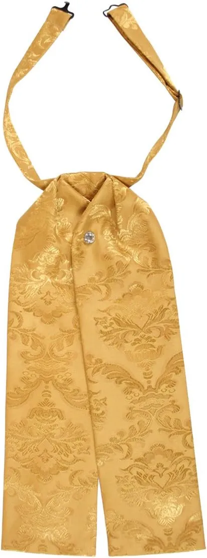 Historical Emporium Men's Satin Jacquard Puff Tie, Victorian Edwardian Western Wedding Halloween Cosplay Necktie