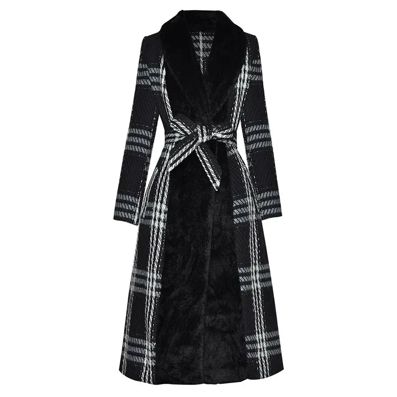 Holland Plaid Tweed Coat