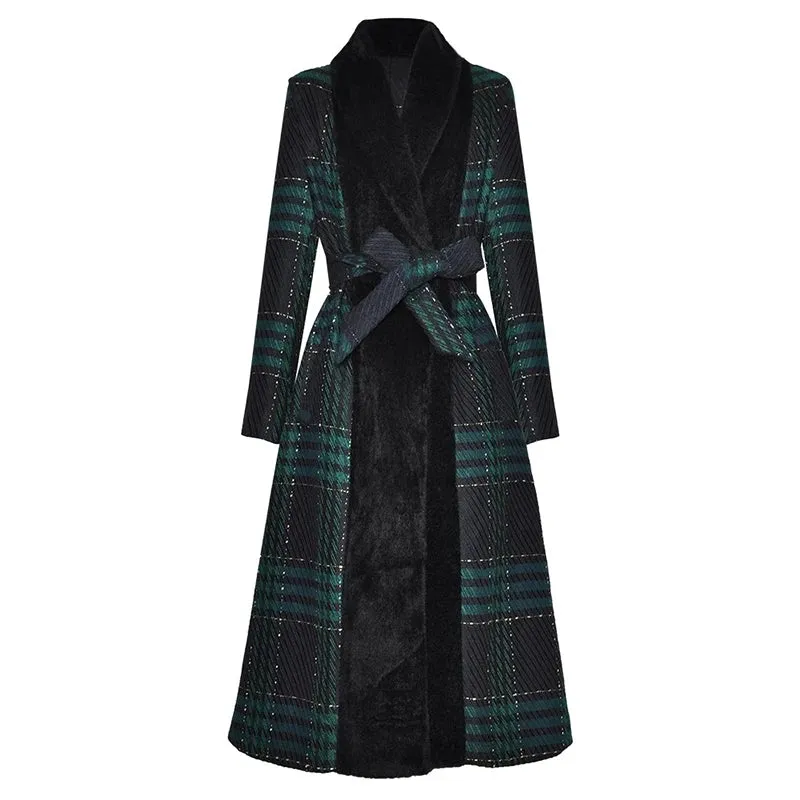 Holland Plaid Tweed Coat