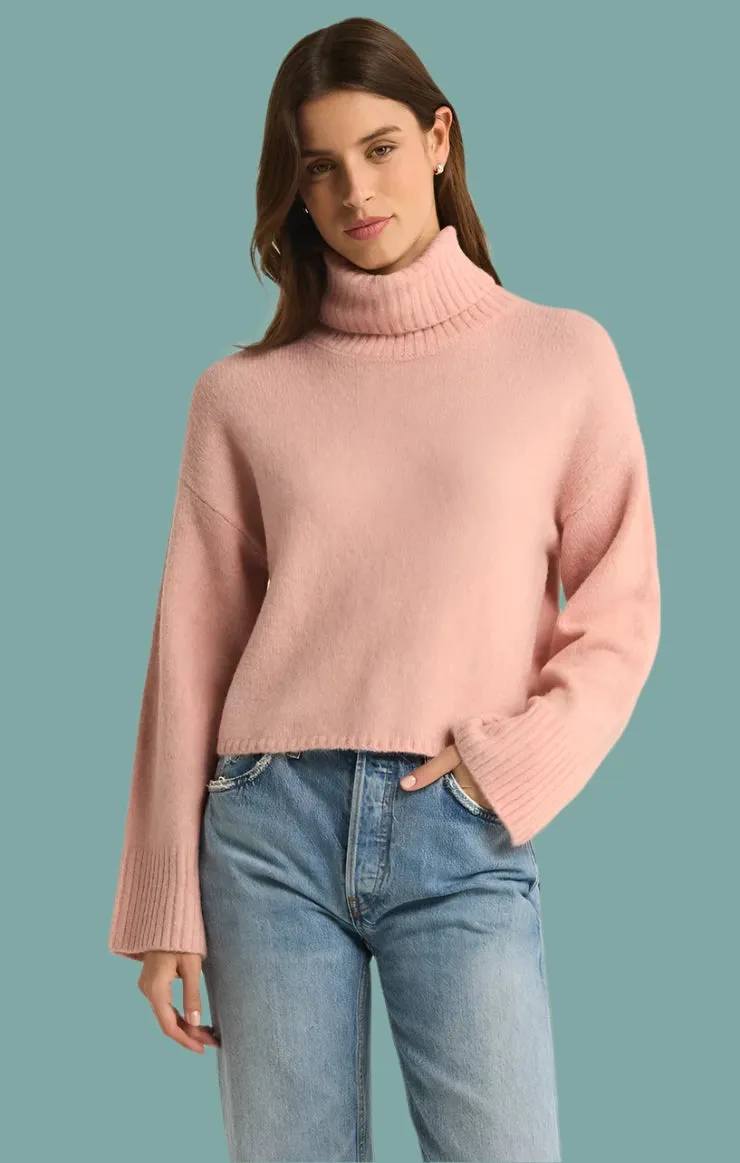 Ursa Sweater Top - Cashmere Pink High Elasticity Fiber