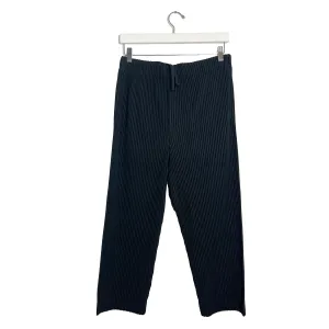 Homme Plisse Cropped Technical-Pleated Jersey Trousers