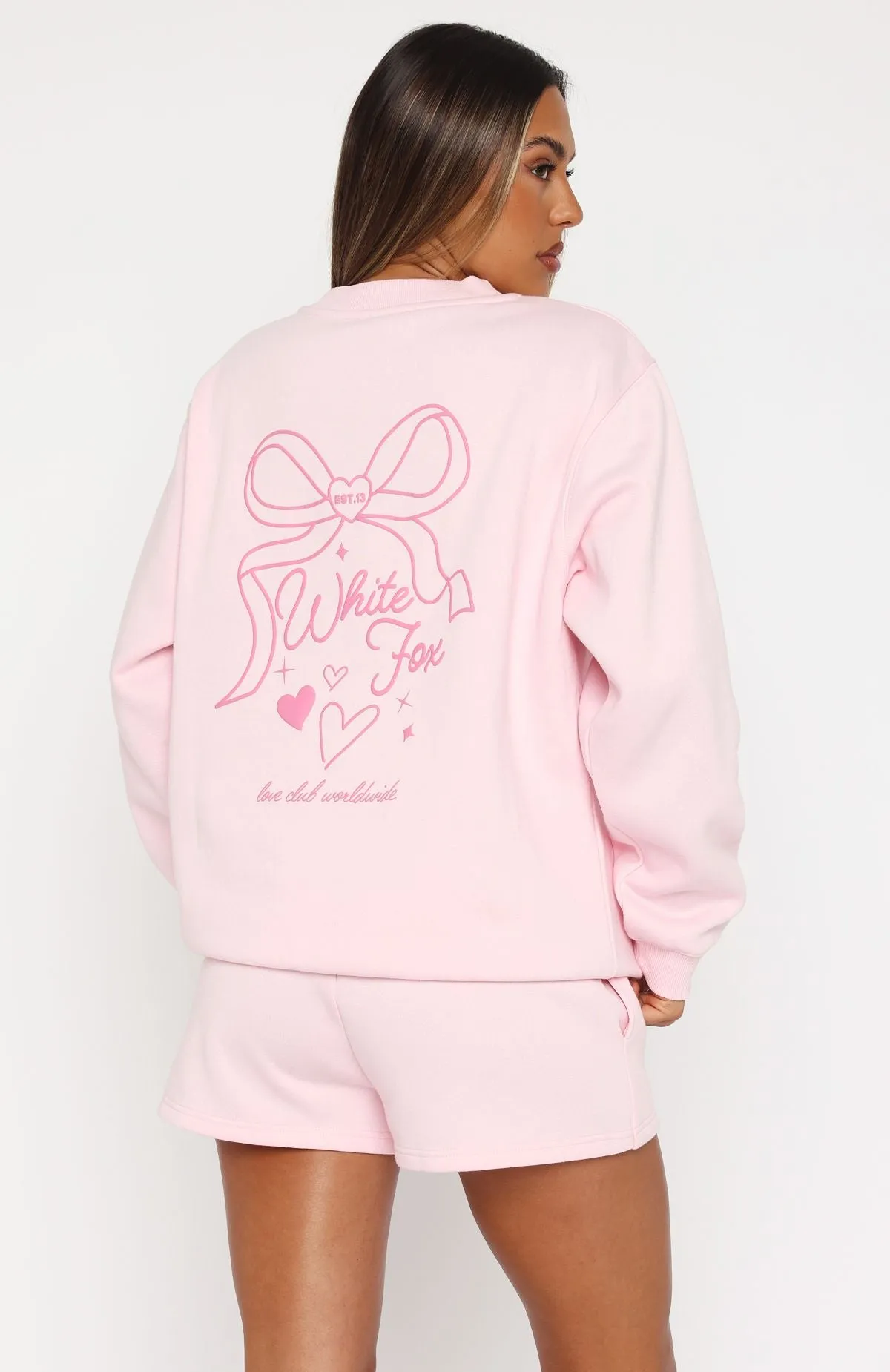 Love You Forever Oversized Sweater Pink Lightweight Form Breathable Knit Fabric