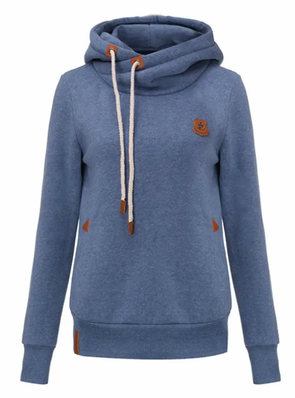 Hoodies Female Warm Hooded Sweatshirt Long Sleeve
