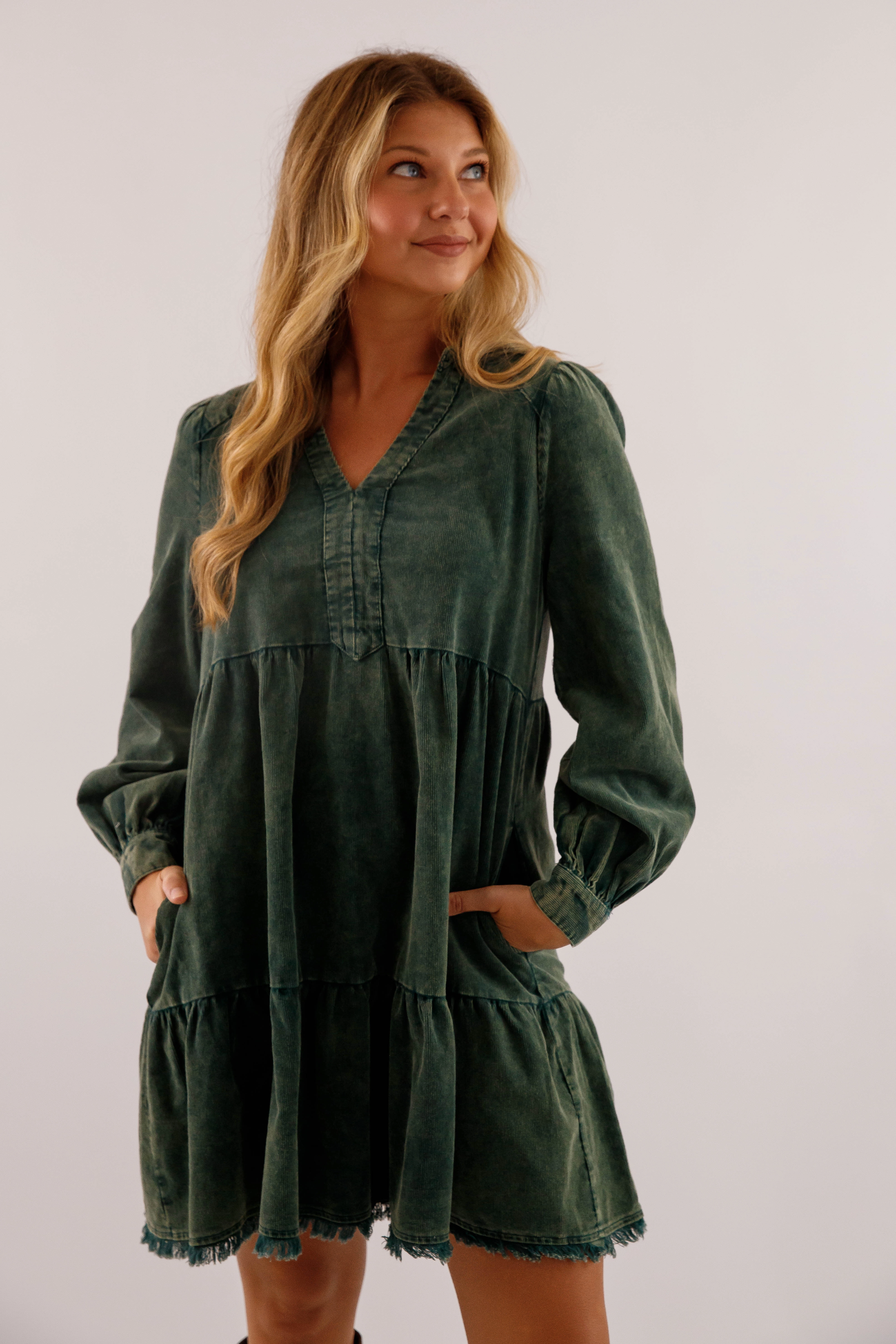 LowMaintenance Hope of It All Dress-Green