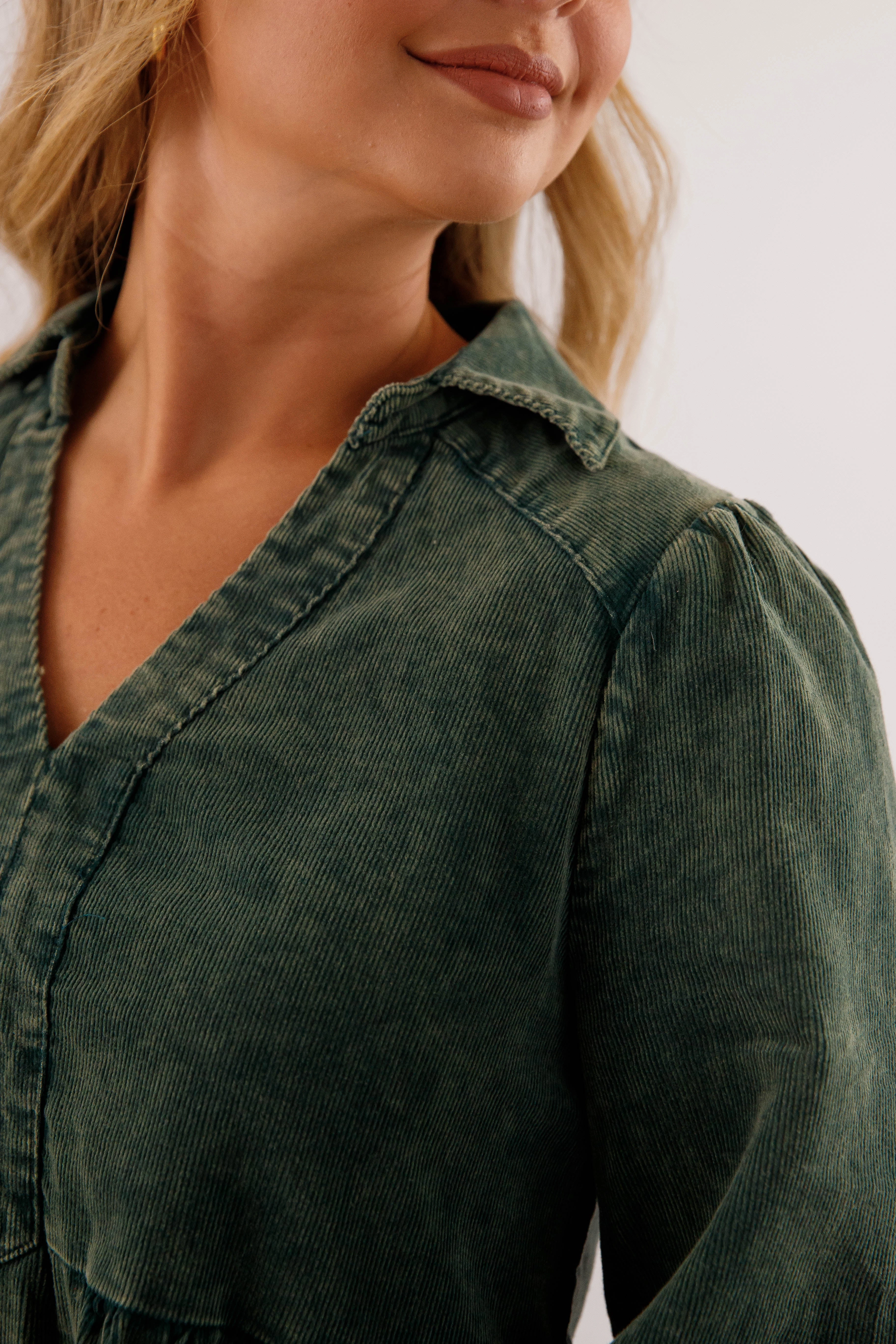 Hope of It All Dress-Green Eco Conscious Packaging Flex Fit Shoulder Construction