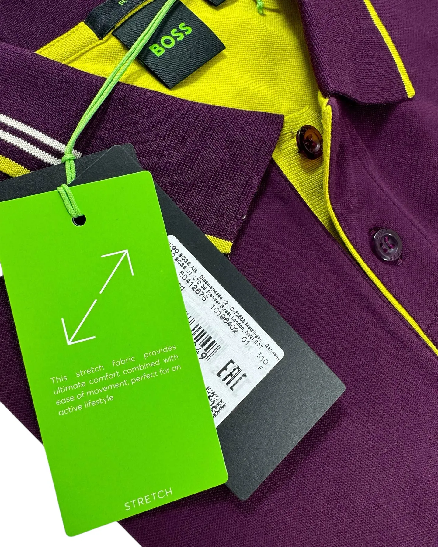 Hugo Boss Cotton Polo Shirt Purple - Slim Fit M