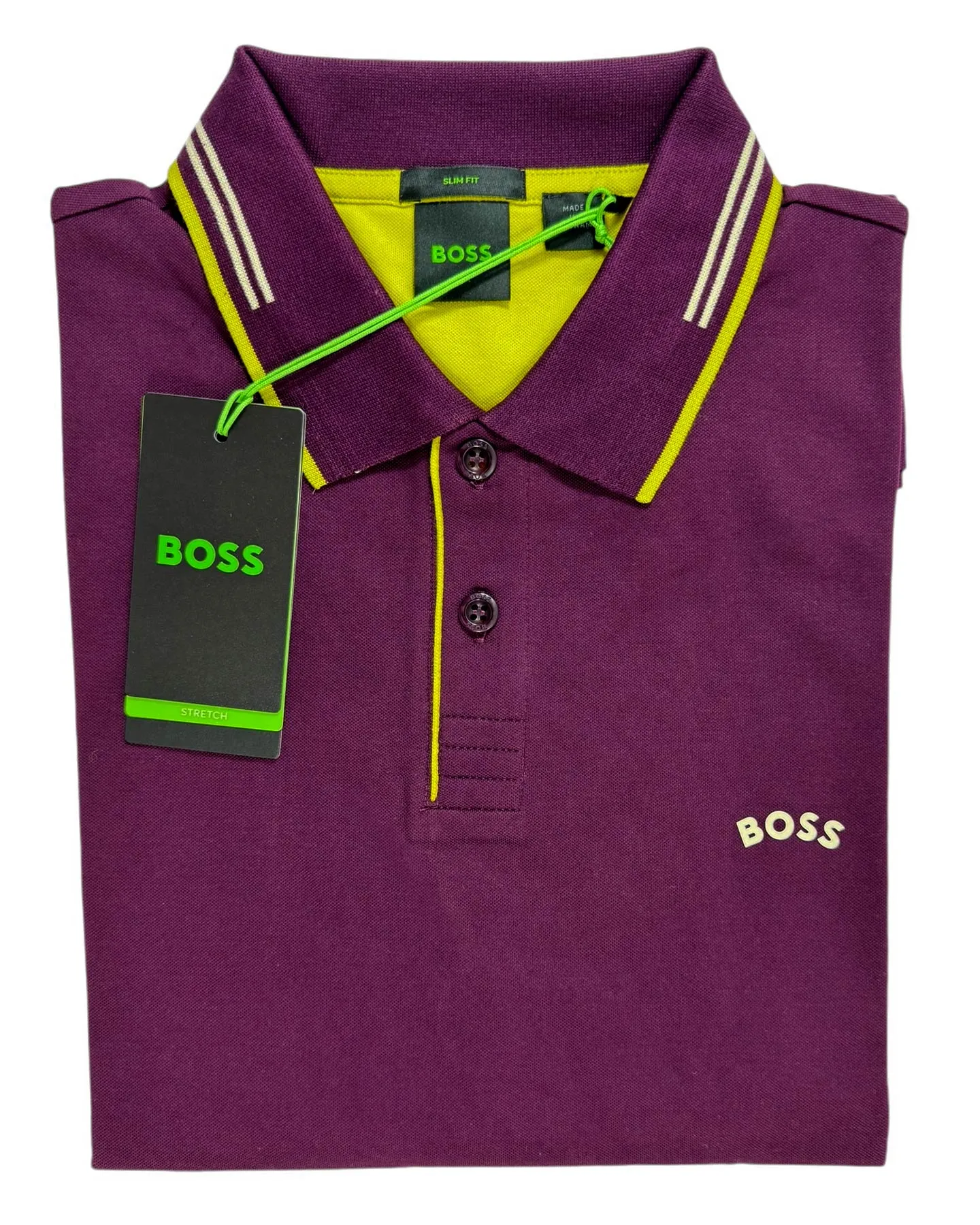 Hugo Boss Cotton Polo Shirt Purple - Slim Fit M