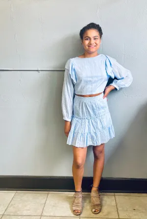 HYFVE- High Waist Tiered Mini Skirt