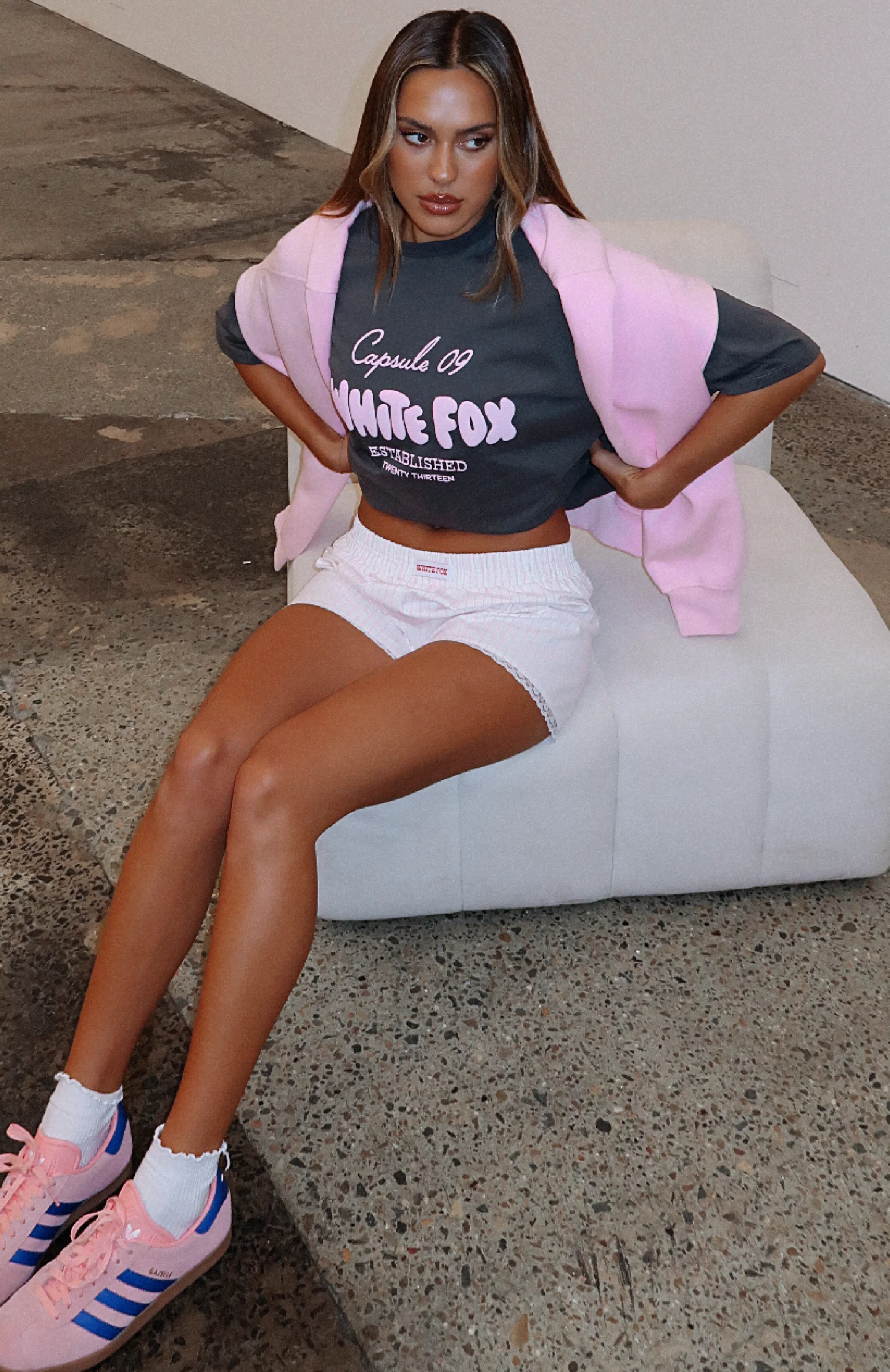 Four Way Stretch Material Capsule 9 Star Of The Moment Oversized Tee Volcanic