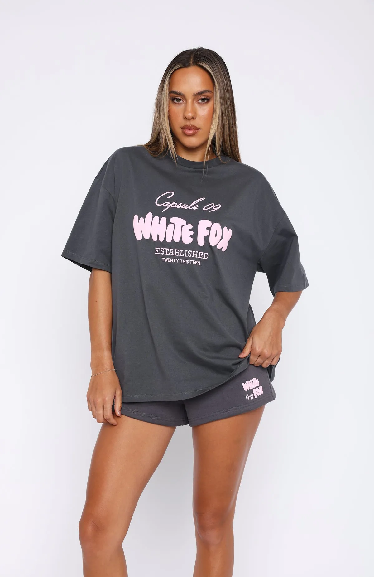 Capsule 9 Star Of The Moment Oversized Tee Volcanic Ribbed Trim