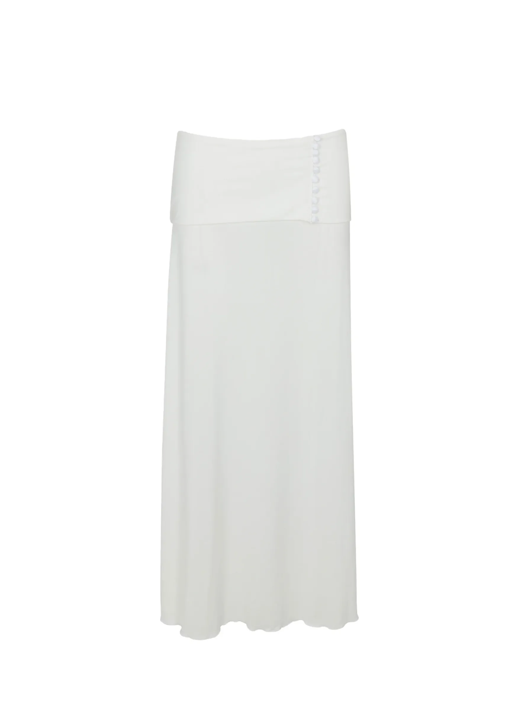 Riviera Fold Over Maxi Skirt ?? Ivory Noise Reduciting Fabric