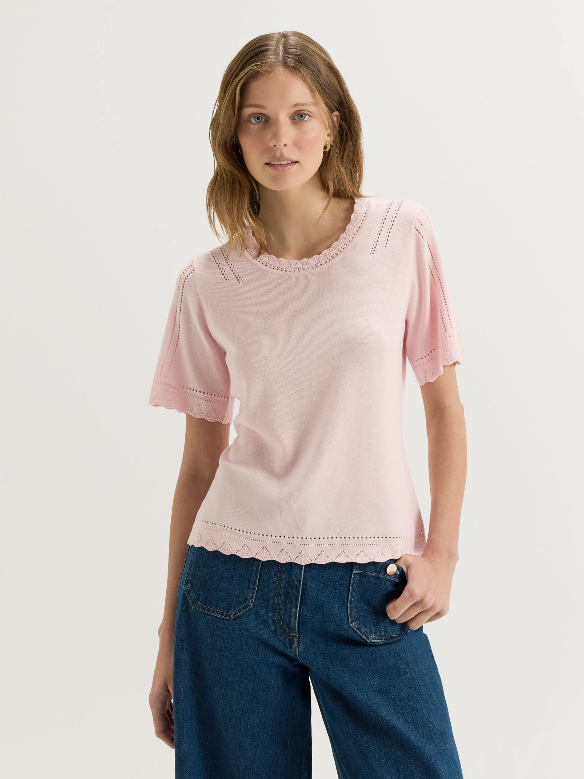 Seasonal Comfort Work From Home Carmen Knit Top