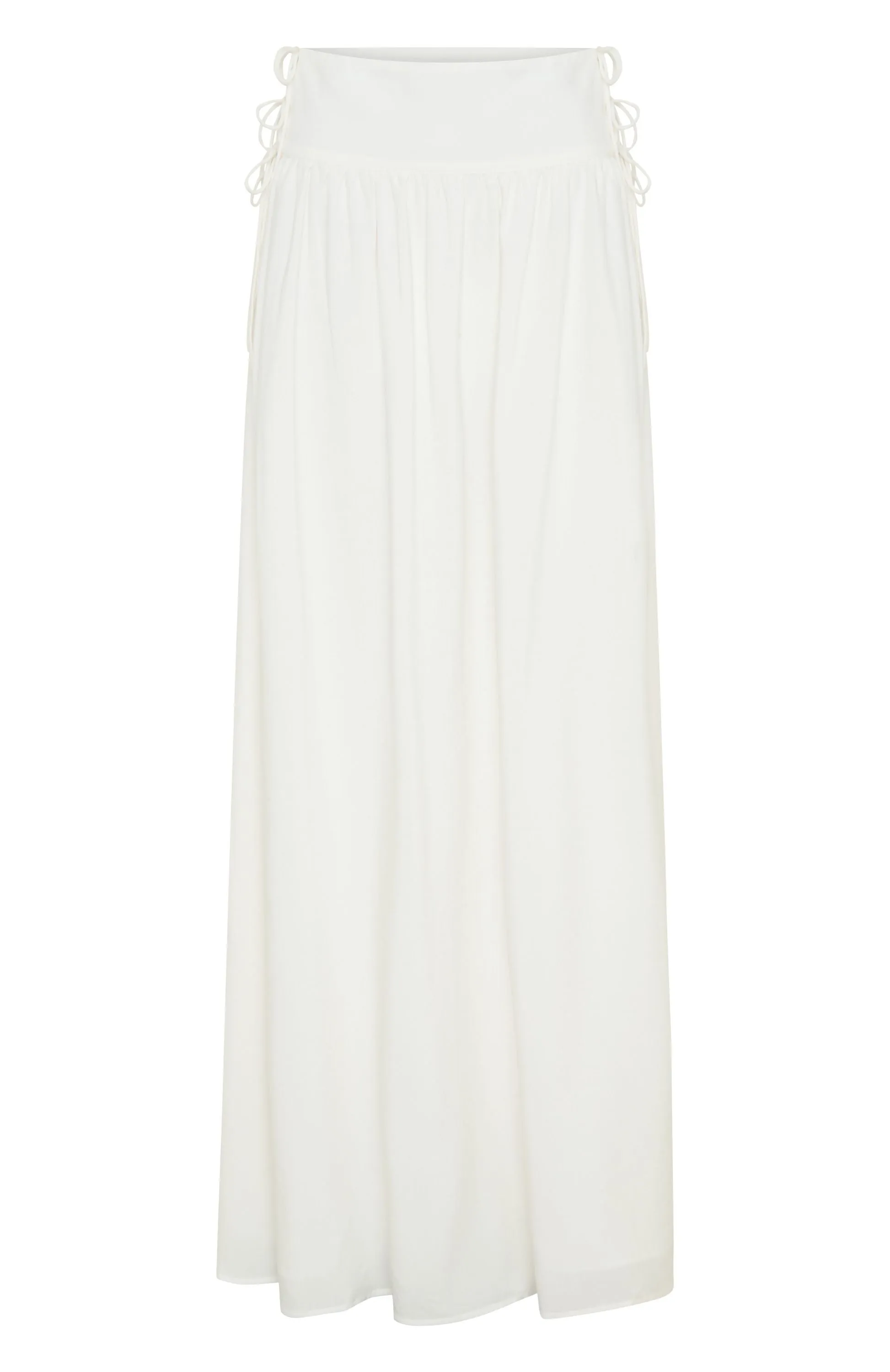 Airy Feel I Know It's Hard Maxi Skirt White