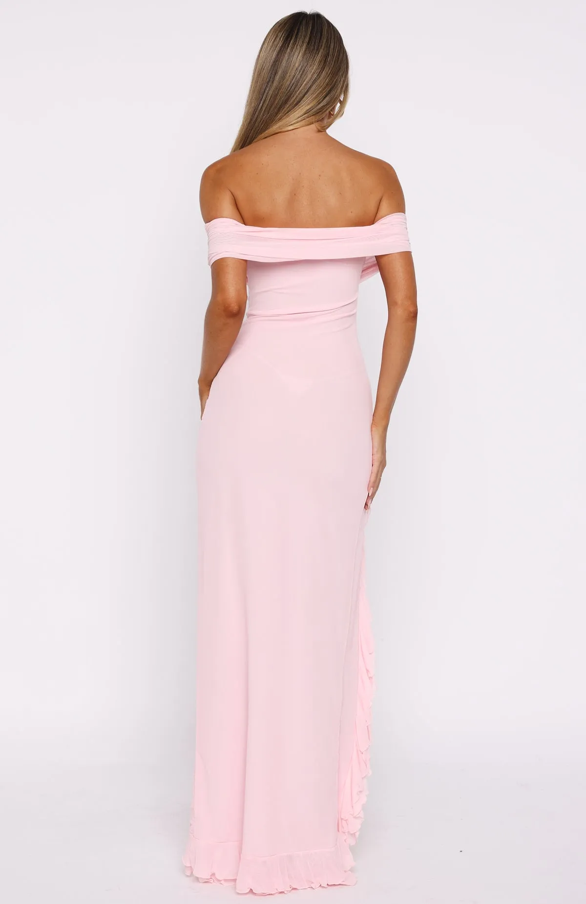 Workout Apparel Icon In Motion Strapless Maxi Dress Baby Pink