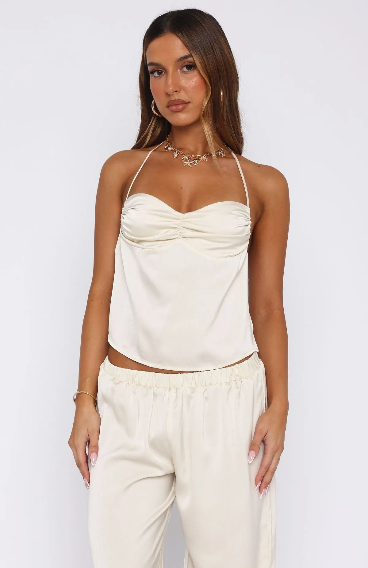 I'd Come Running Halter Top Butter Summer Wardrobe