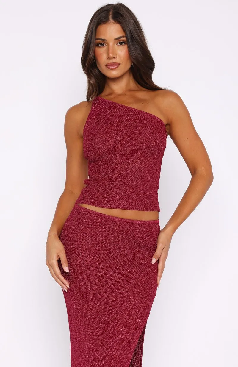 I'm Into You Knit Top Dragon Fruit Brushed Microfiber Surface