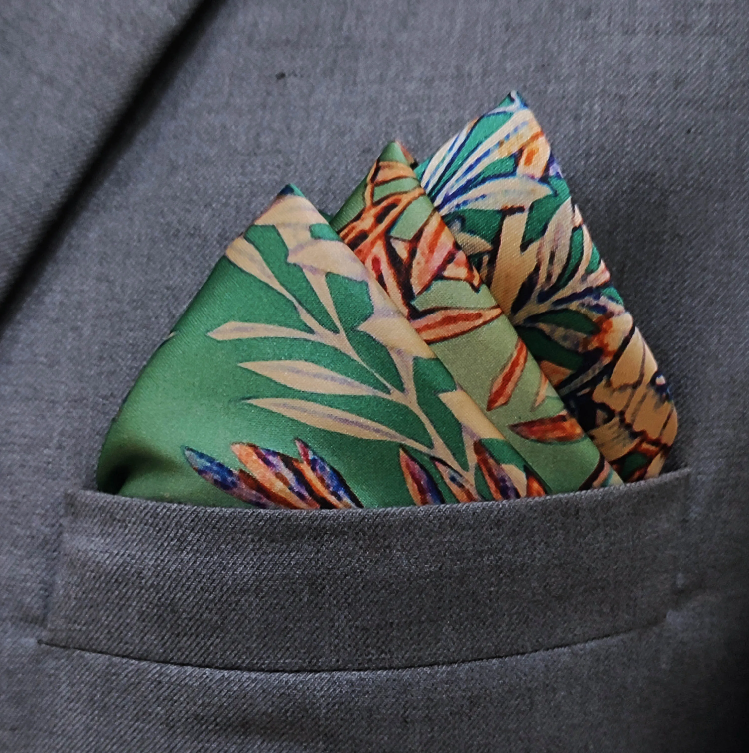 In The Jungle Silk Pocket Squares