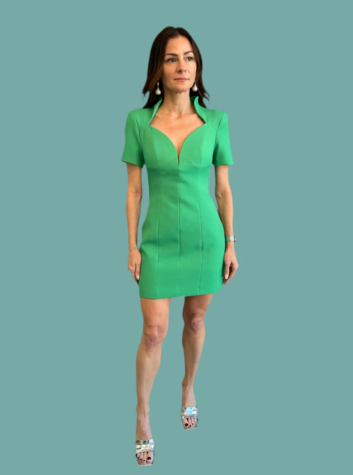 Inara Mini Dress MultiPanel Design VNeckline