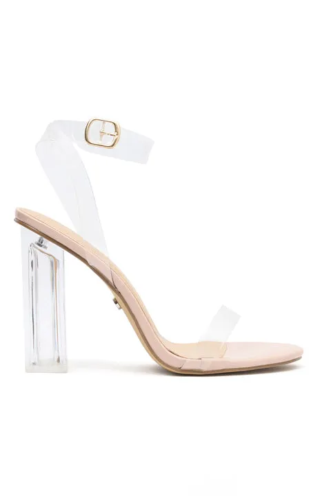 India Heels Nude Patent Linen Blend Fabric Friction Resistant Edges