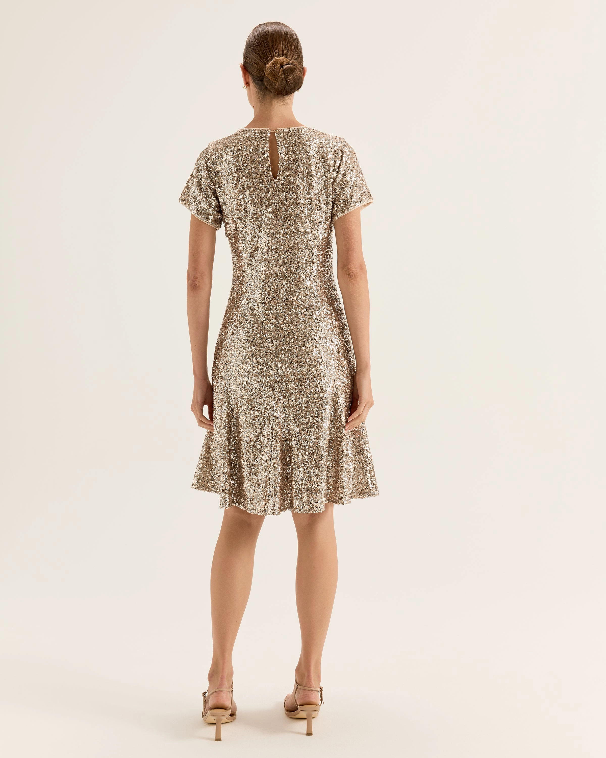 packable Padded-Bust Sequin Mini Dress