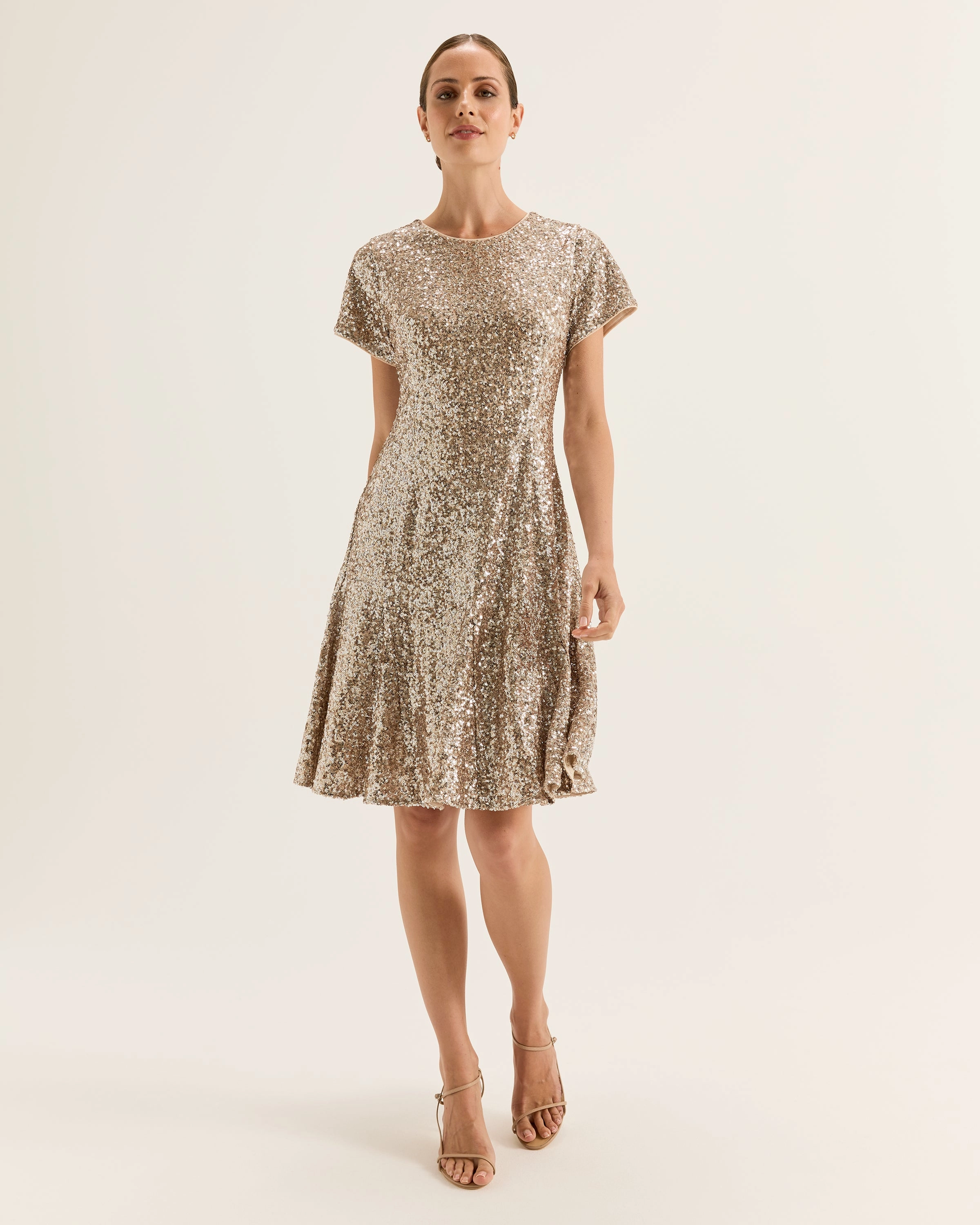 Convertible-Style Sequin Mini Dress