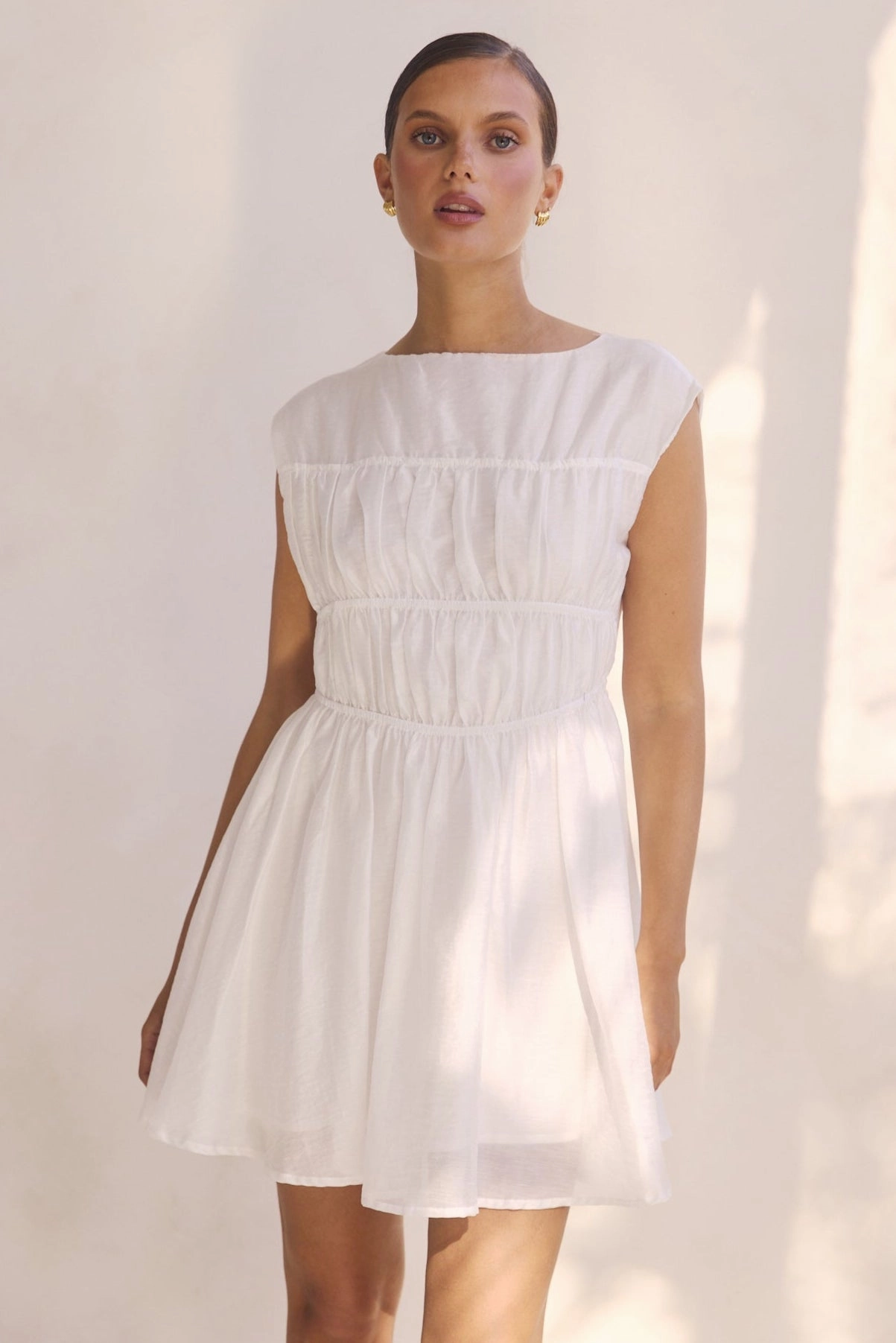 Relaxing Style Indra Mini Dress (White)