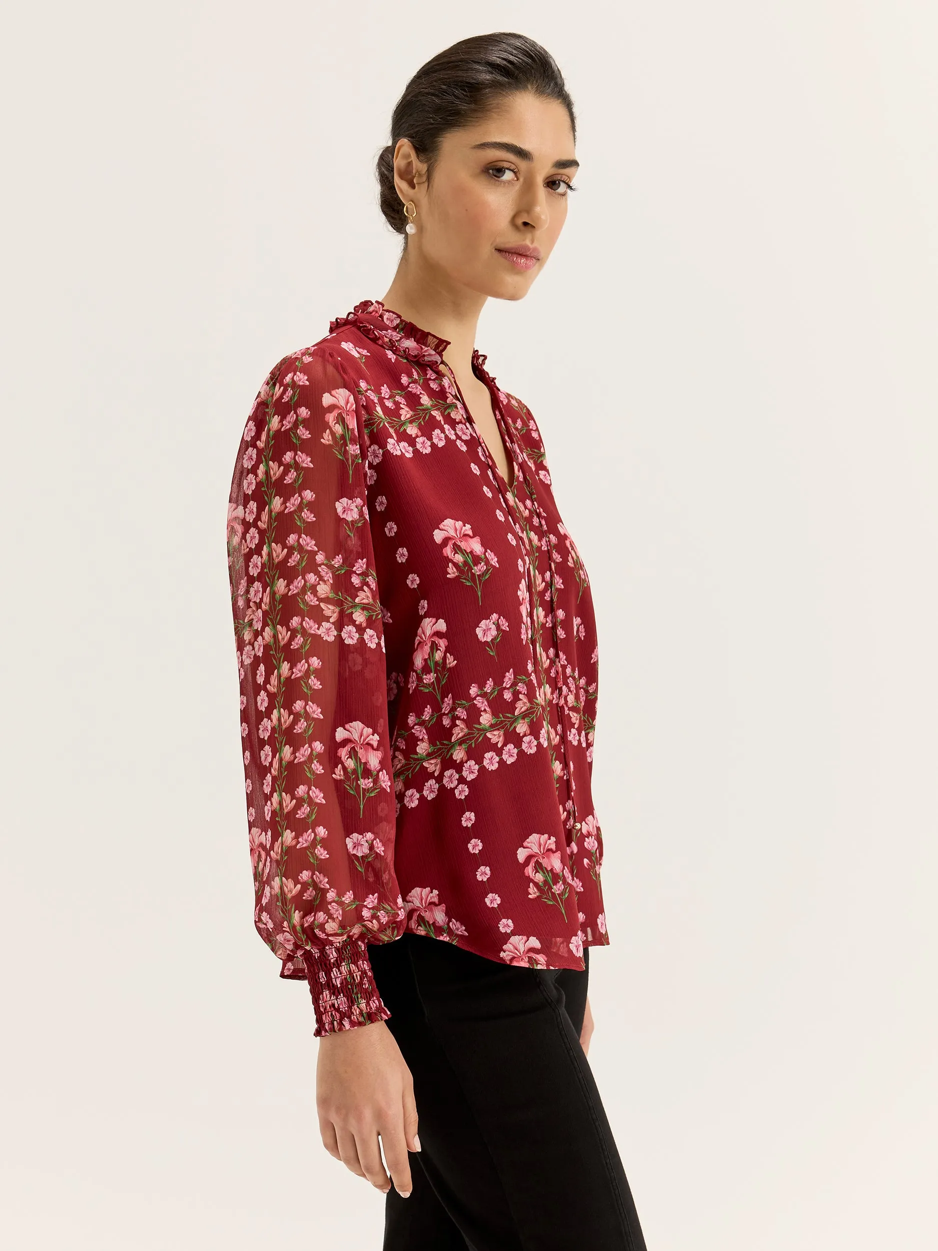 Alpine Rose Blouse DurableReinforcement MinimalistStyle