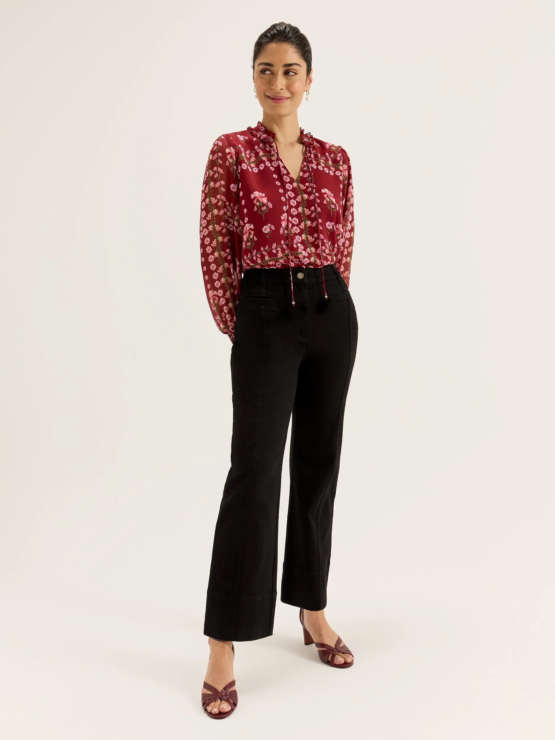 Alpine Rose Blouse Adaptive Waistband